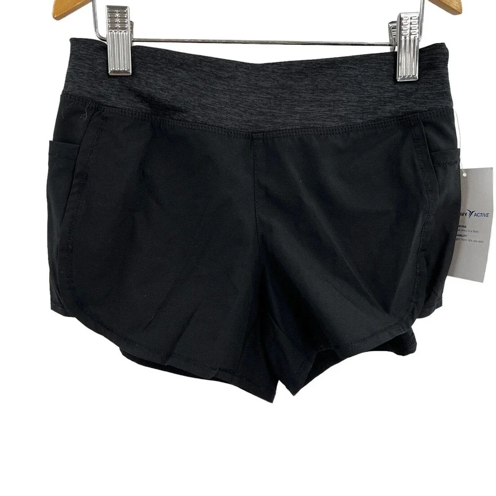 Old Navy Girls Black Athletic Shorts‎ Medium New